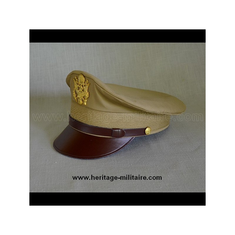 Casquette d'officier pilote USAAF "Cap Crusher" chinos