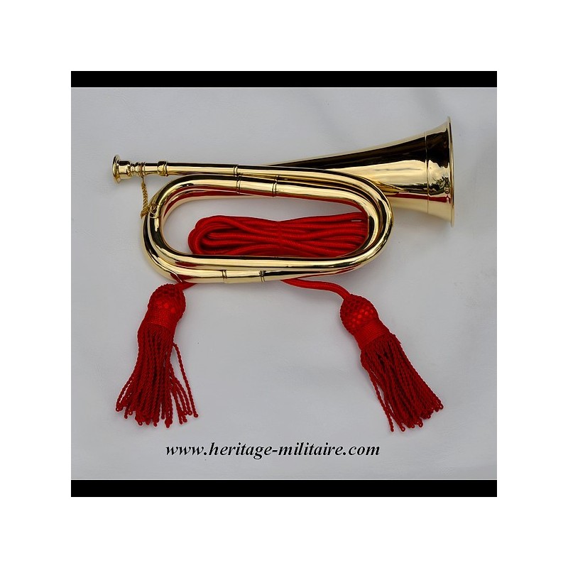 Cavalry bugle with cord