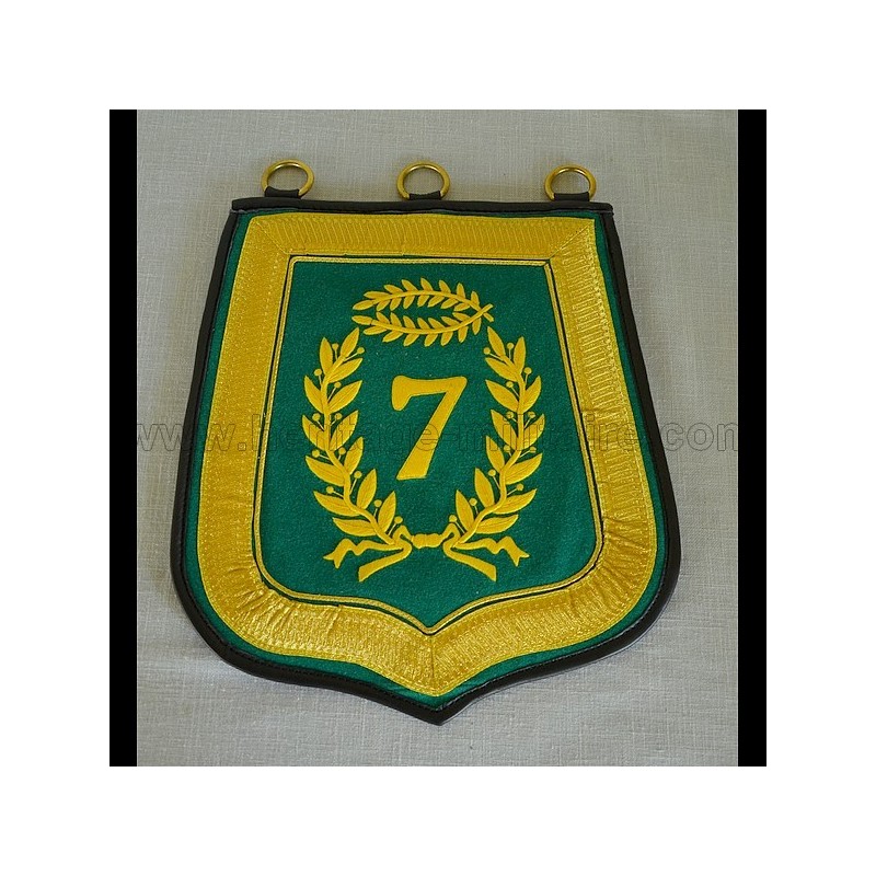 Sabretache 7ème hussard troupe brodée N1er