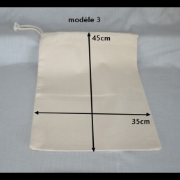 Sacs canevas avec corde 4 tailles aux choix