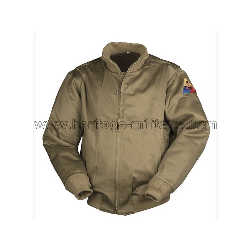 Blouson en cuir pilote de char USA WWII