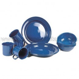 Blue enamel service set