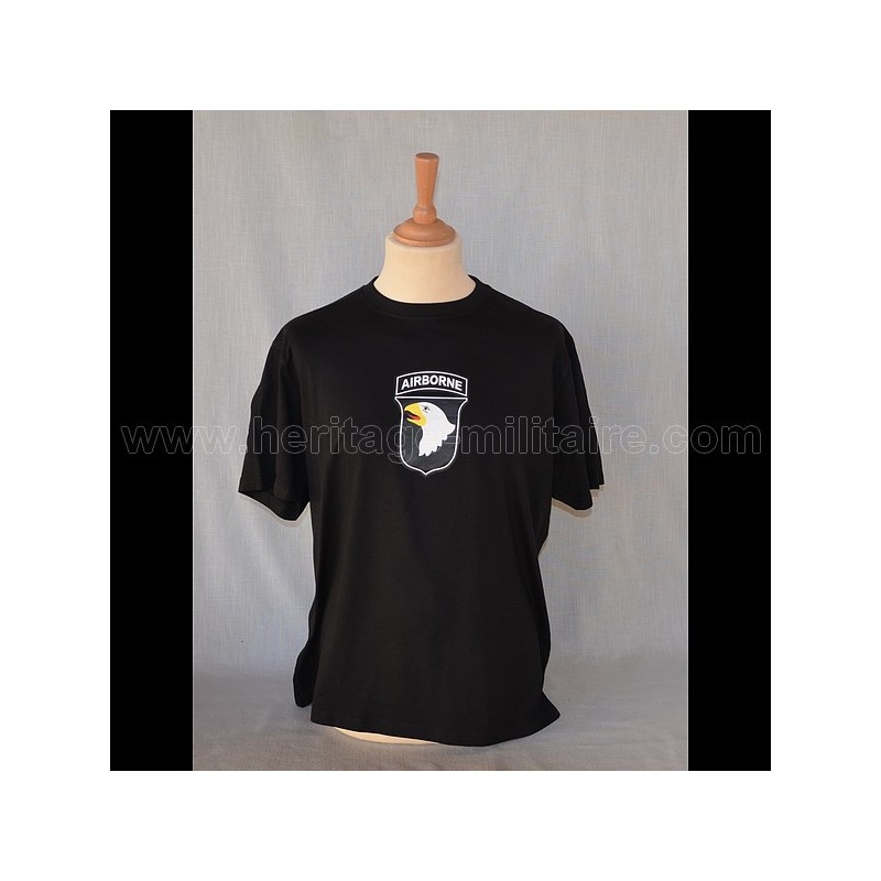 T-Shirt "101 St Airbone BLACK" USA WWII