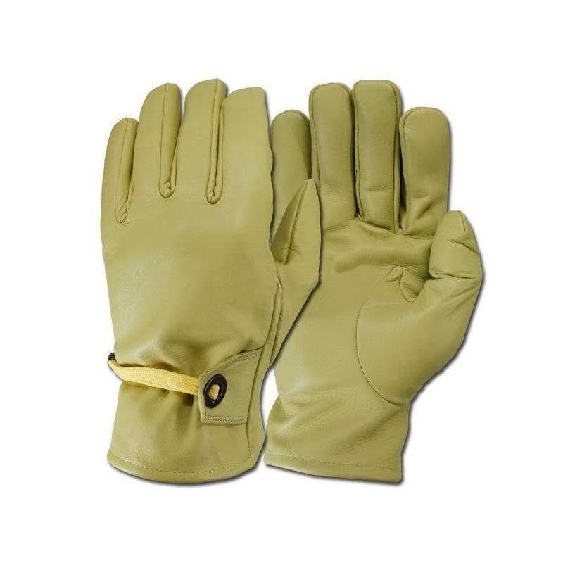 Gants en cuir "Cow-Boys" jaune clair