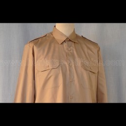 Chemise militaire beige manche longue