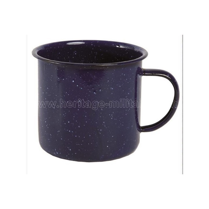 Blue enamel cup